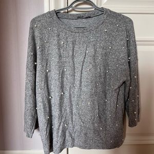 ZARA sweater with pearls